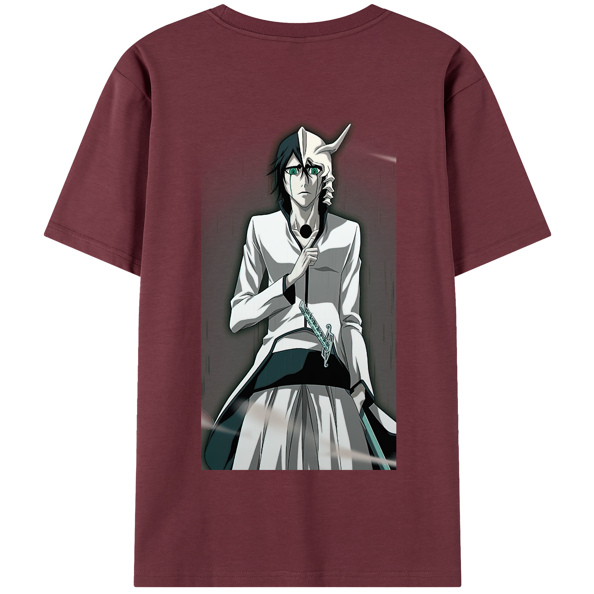 （画像用） ブリーチ ウルキオラ·シファー BLEACH Ulquiorra cifer 綿100％半袖Tシャツ（背面プリント）